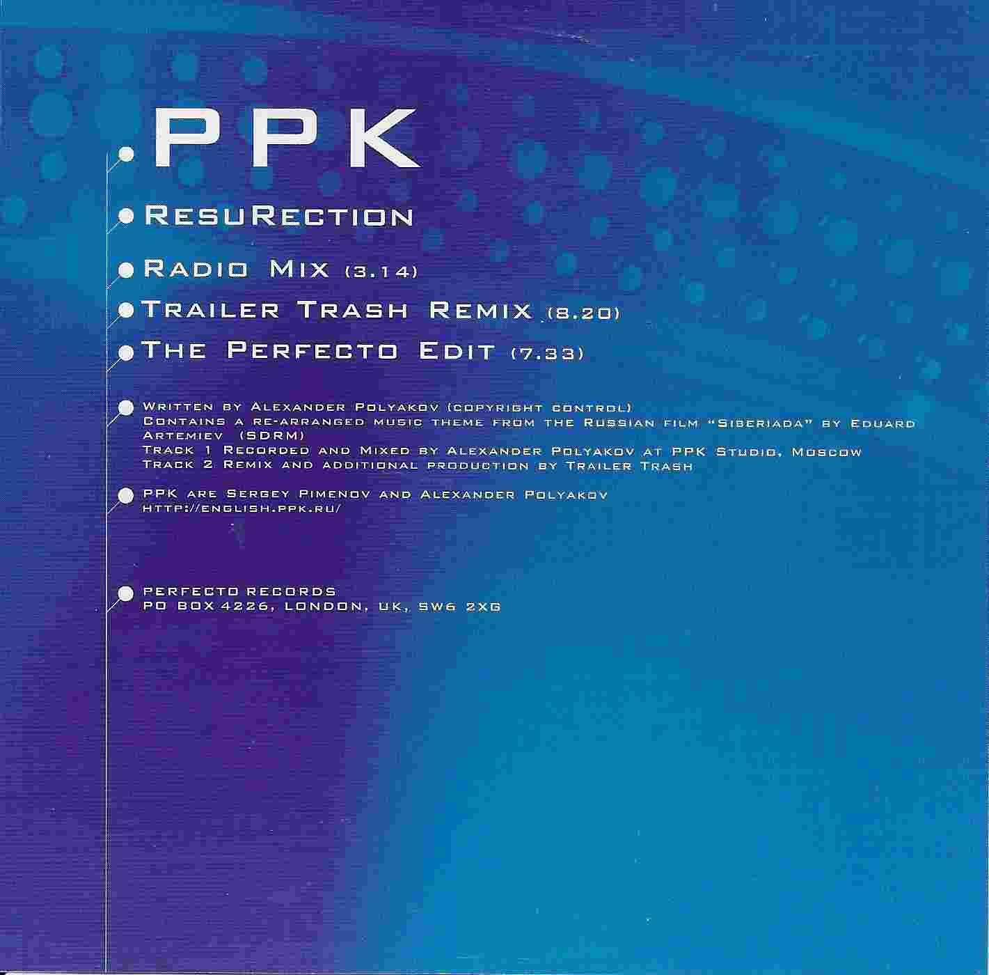 Middle of cover of PERF 32 CDS